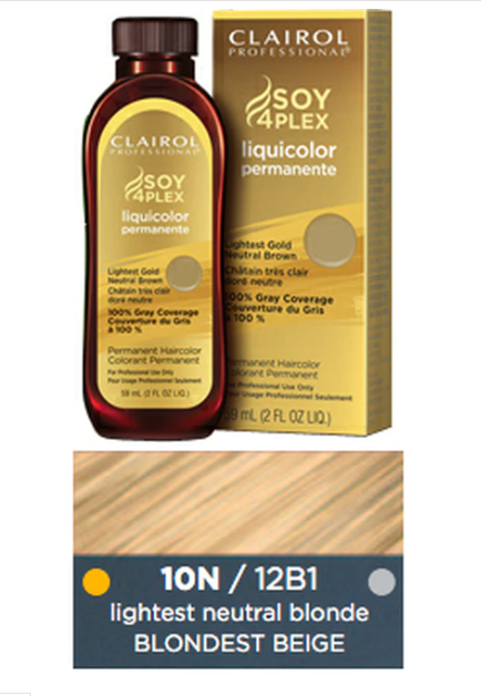 Clairol Soy4Plex Creme Demi Permanent Hair Color 10N Lightest Neutral Blonde