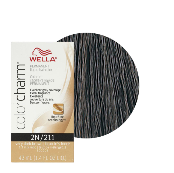 Wella Colorcharm Permanent Liquid Hair Color 2N/211 Very Dark Brown
