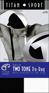 Titan Sport Satin Two Tone DuRag Black/White