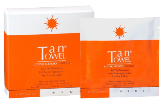 Tan Towel Self-Tan Towelettes - Medium to Dark Skin Tones 5 pack full body