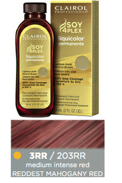 Clairol Professional Soy 4Plex Liquicolor Permanent 3RR/203RR Medium Intense Red