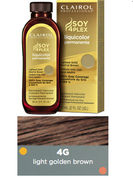 Clairol Professional Soy 4Plex Liquicolor Permanent 4G Lightest Golden Brown