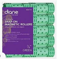 Diane 10-Pack Snap-On Magnetic Rollers 7/8” Green