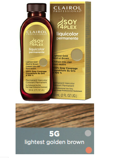 Clairol Professional Soy 4Plex Liquicolor Permanent 5G Lightest Golden Brown