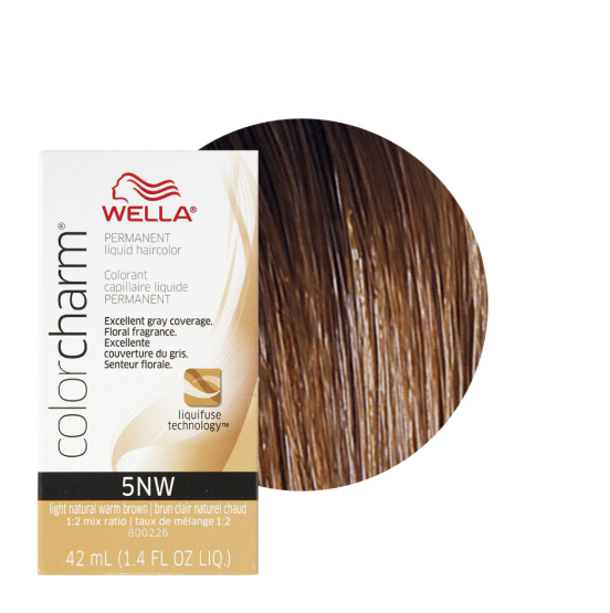 Wella Colorcharm Permanent Liquid Hair Color 5NW Light Natural Warm Brown