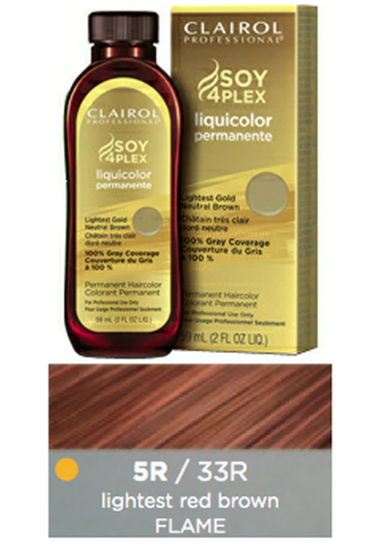 Clairol Professional Soy 4Plex Liquicolor Permanent 5R/33R Lightest Red Brown