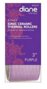 Diane 2-Pack Ionic Ceramic Thermal Rollers 3" Purple