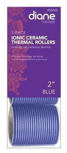 Diane 3-Pack Ionic Ceramic Thermal Rollers 2" Blue