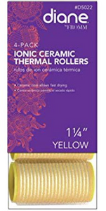 Diane 4-Pack Ionic Ceramic Thermal Rollers 1 1/4" Yellow