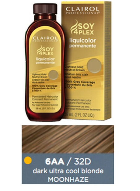 Clairol Professional Soy 4Plex Liquicolor Permanent 6AA/32D Dark Ultra Cool Blonde