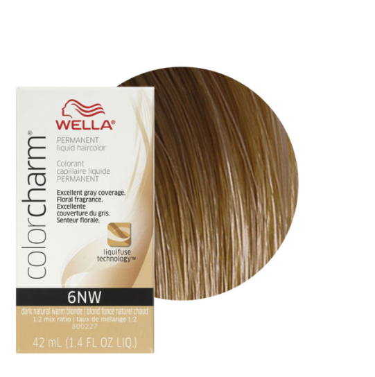 Wella Colorcharm Permanent Liquid Hair Color 6NW Dark Natural Warm Blonde
