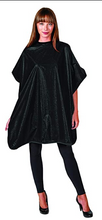 Load image into Gallery viewer, Betty Dain Solid Black Shampoo Cape 36” x 54”
