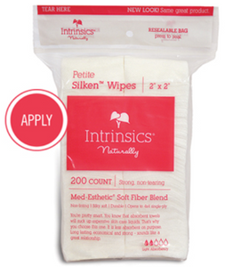 Intrinsics Naturally Petite Silken Wipes 2” x 2” 200 Count