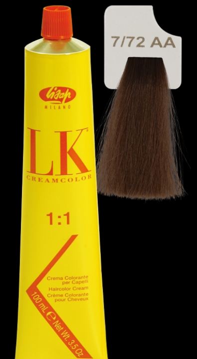 LK Cream Color 7/72 AA Medium Beige Ash Blonde