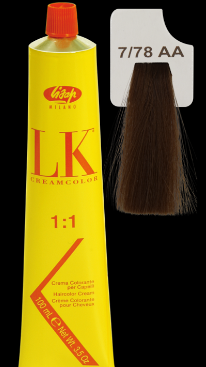 LK Cream Color 7/78 AA Medium Beige Violet Blonde