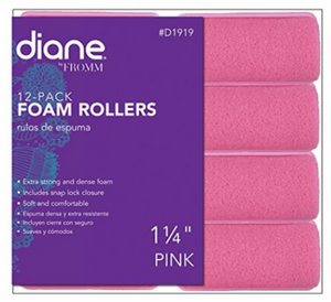 Diane 8-Pack Foam Rollers 1 1/4" Pink