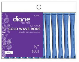 Diane 12 Pack Cold Wave Rods 1/4" Blue