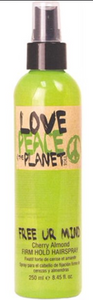 Love Peace & The Planet Tigi Free Ur Mind Cherry Almond Firm Hold Hairspray
