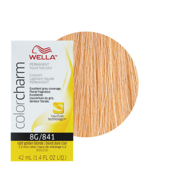 Wella Colorcharm Permanent Liquid Hair Color 8G/841 Light Golden Blonde