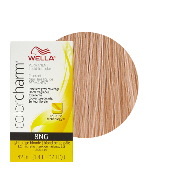 Wella Colorcharm Permanent Liquid Hair Color 8NG Light Beige Blonde