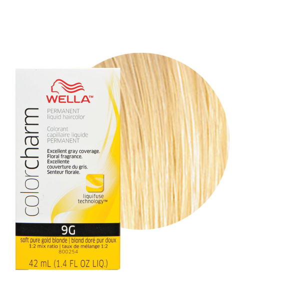 Wella Colorcharm Permanent Liquid Hair Color 9G Soft Pure Gold Blonde