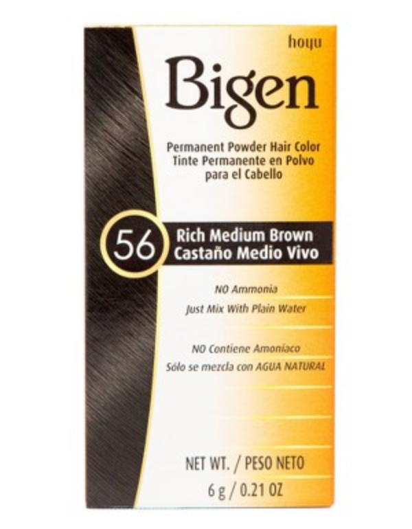 Bigen Permanent Powder Hair Color 56 Rich Medium Brown