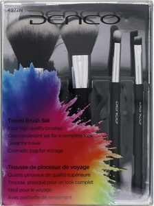 Denco Travel Makeup Brush Set  - 4 Pieces