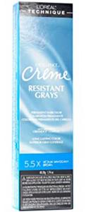 Loreal Technique Creme Resistant Grays Permanent Hair Color 5.5X Medium Mahogany Brown