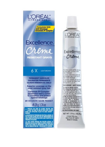 Loreal Excellence  Creme Resistant Grays Permanent Hair Color 6X Light Brown