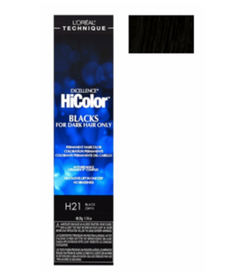 Loreal Technique Excellence HiColor Blacks Permanent Hair Color H21 Black Onyx