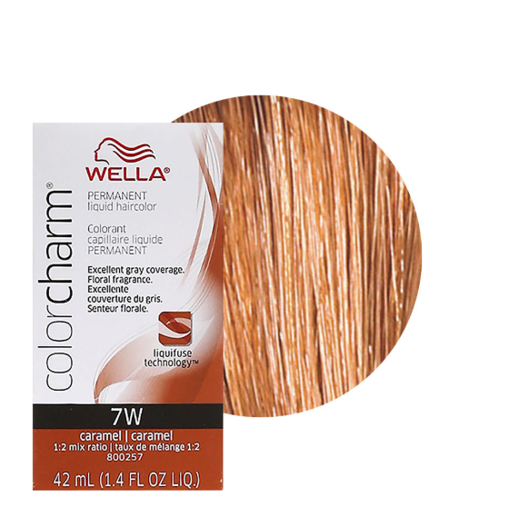 Wella Colorcharm Permanent Liquid Hair Color 7W Caramel