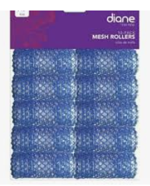Diane 10-Pack Mesh Rollers 1 1/8” Blue