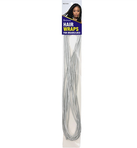 Brittny Hair Wraps For Braids And Locs silver