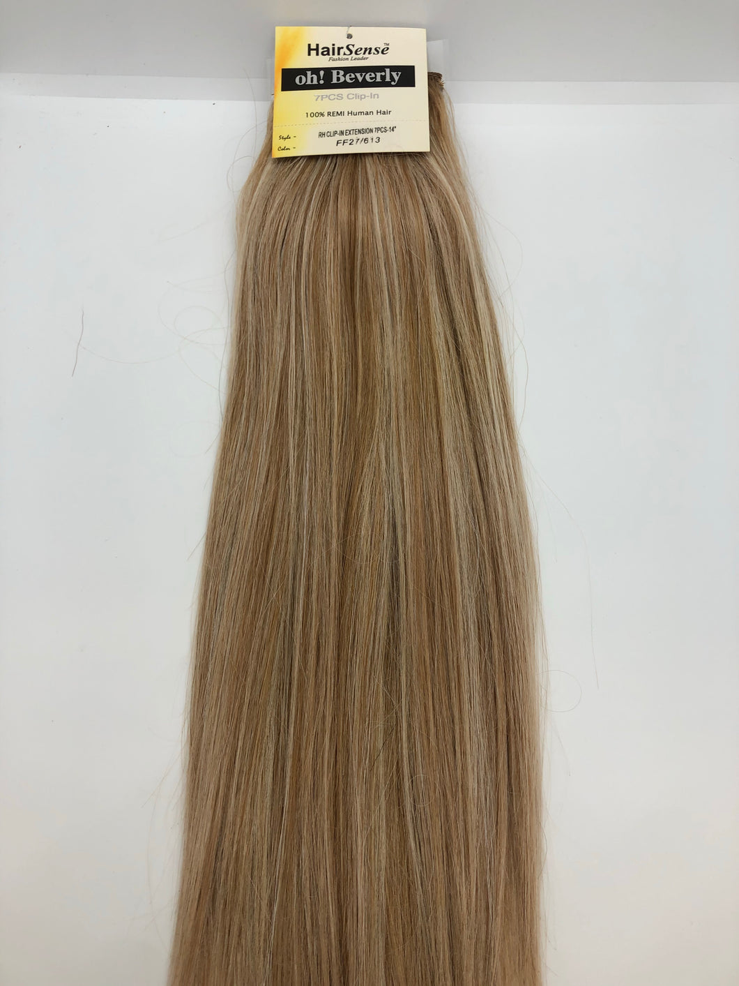 Hair Sense oh! Beverly 7 Piece Clip-In 100% REMI Human Hair Extension - Color: FF12/613