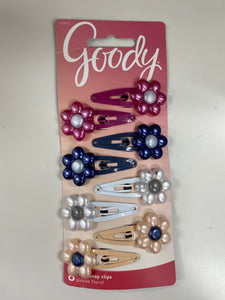 Goody 8 Pack Flower Snap Clips Multicolored