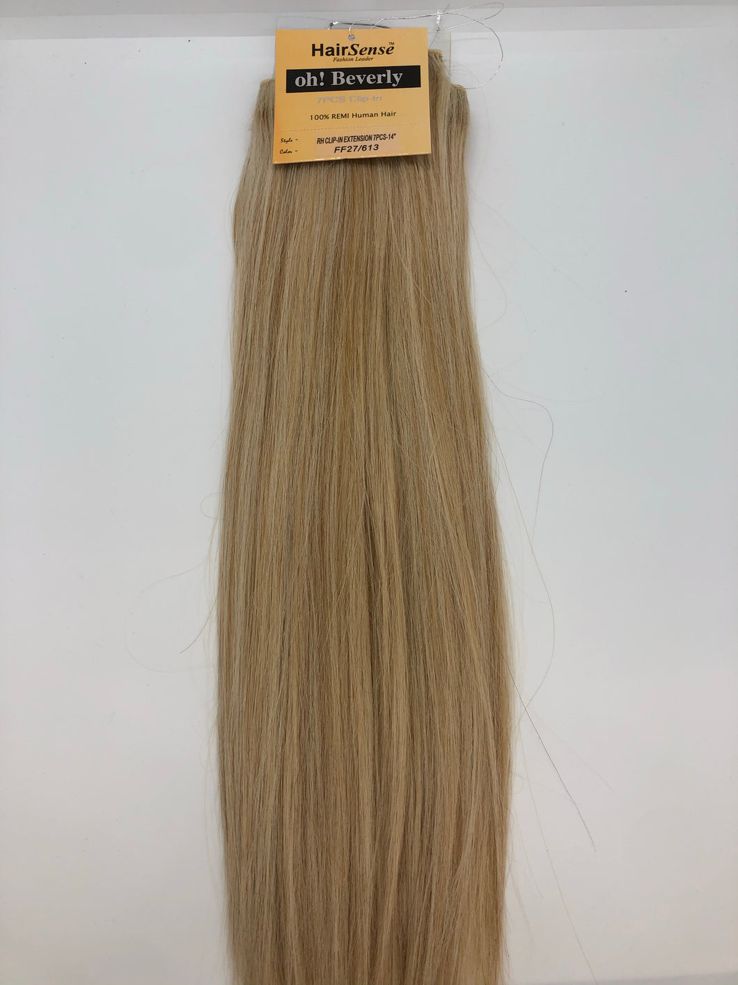Hair Sense oh! Beverly 7 Piece Clip-In 100% REMI Human Hair Extension - Color: FF27/613