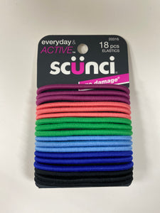 Scunci Everyday Active 18 Piece Elastics Multicolor