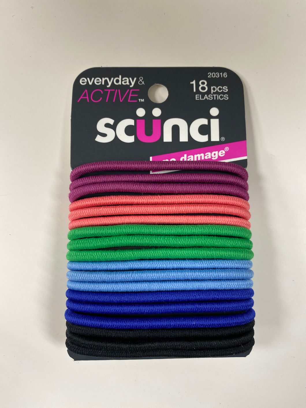 Scunci Everyday Active 18 Piece Elastics Multicolor