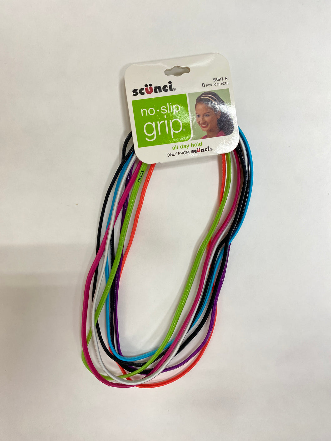 Scunci No Slip Grip 8 Piece Headbands Multicolored