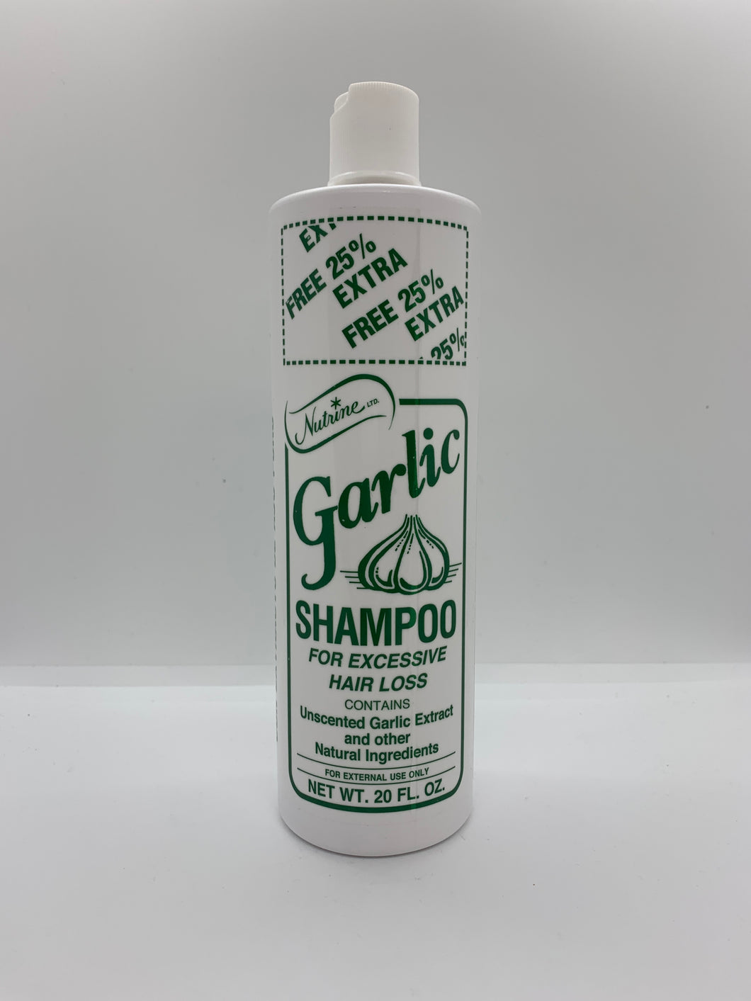 Nutrine Garlic Shampoo For Excessive Hair Loss 20oz