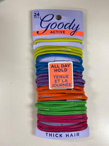 Goody Active 24 Pack All Day Hold Elastics Multicolored