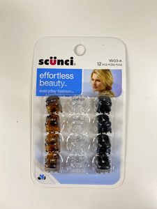 Scunci Effortless Beauty 12 Piece Small Claw Clips