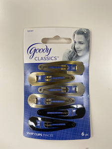 Goody Classics 6 Piece Snap Clips Multicolored