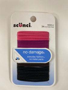 Scunci 34 Piece Hair Bands No Damage Multicolored