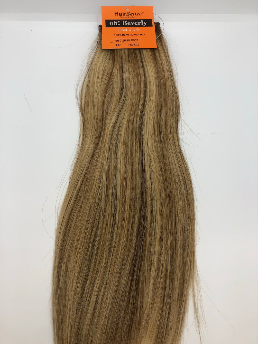 Hair Sense oh! Beverly 7 Piece Clip-In 100% REMI Human Hair Extension - Color: F10/16/24