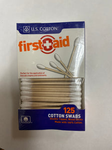 US Cotton First + Aid Cotton Swabs 125 count
