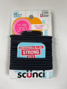 Scunci 16 Piece No Slip All Day Hold Strong Black