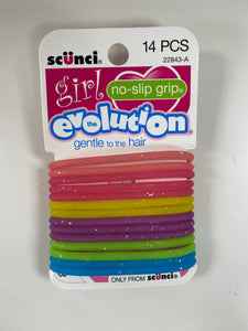 Scunci No Slip Grip Girl Evolution 14 Piece Multicolored