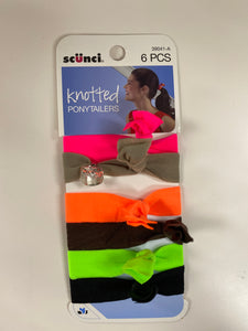 Scunci Knotted Ponytailers 6 piece Multi Color