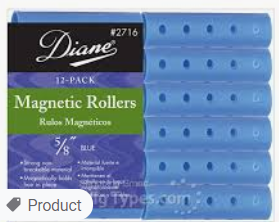 Diane 12-Pack Magnetic Rollers 5/8" Blue